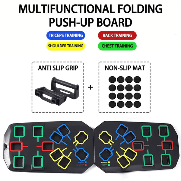 PrimeBuild™ Push Up Training Board – Multi-Angle Home Workout System