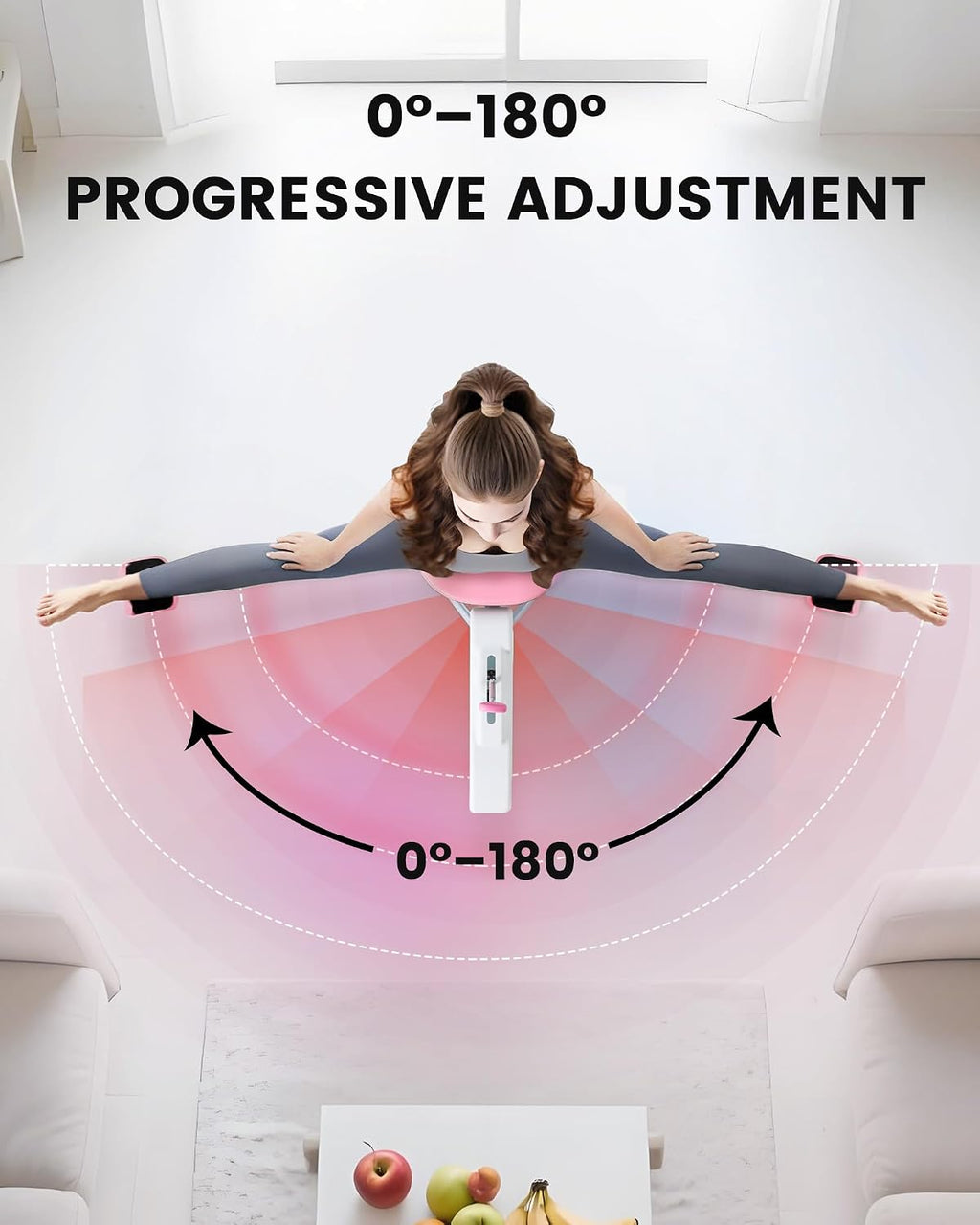 Split Machine, Leg Stretcher Splits Machine for Flexibility, 0-180° Adjustable Home Stretch Machine for Balle, Cheerleading Dance, Gymnastics and Other Sports, 330Lbs Capacity