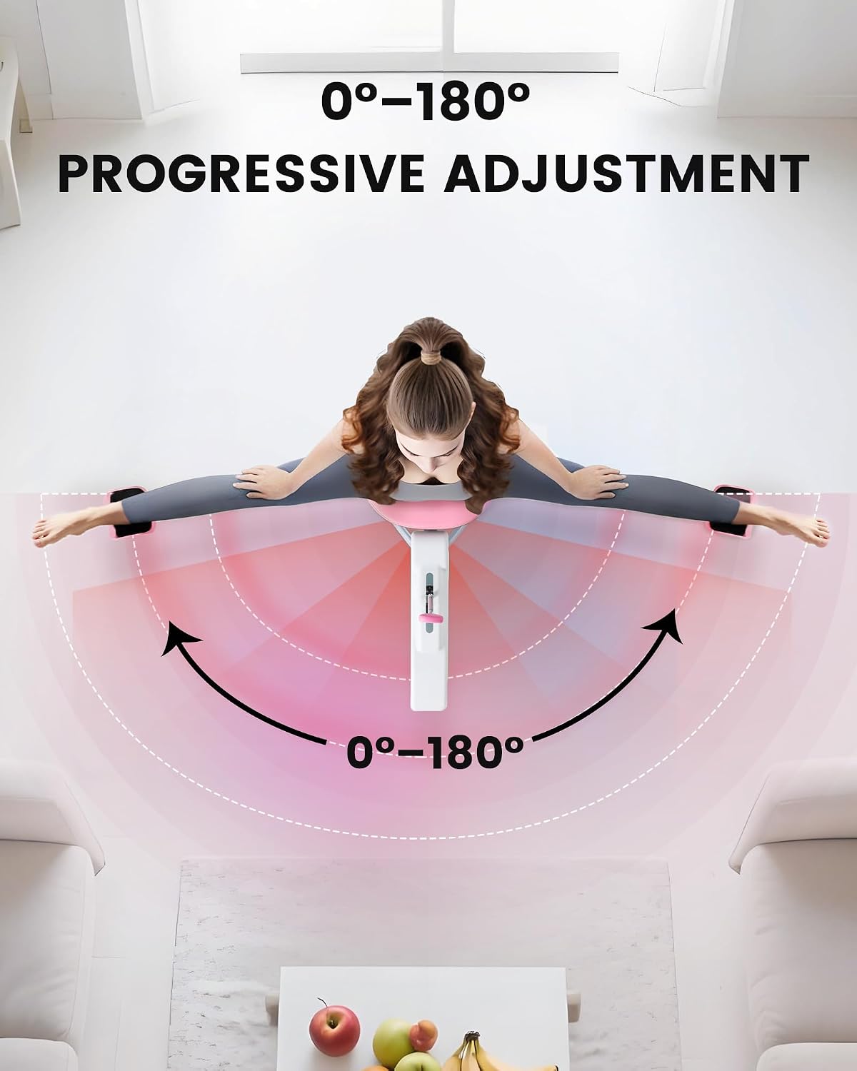 Split Machine, Leg Stretcher Splits Machine for Flexibility, 0-180° Adjustable Home Stretch Machine for Balle, Cheerleading Dance, Gymnastics and Other Sports, 330Lbs Capacity