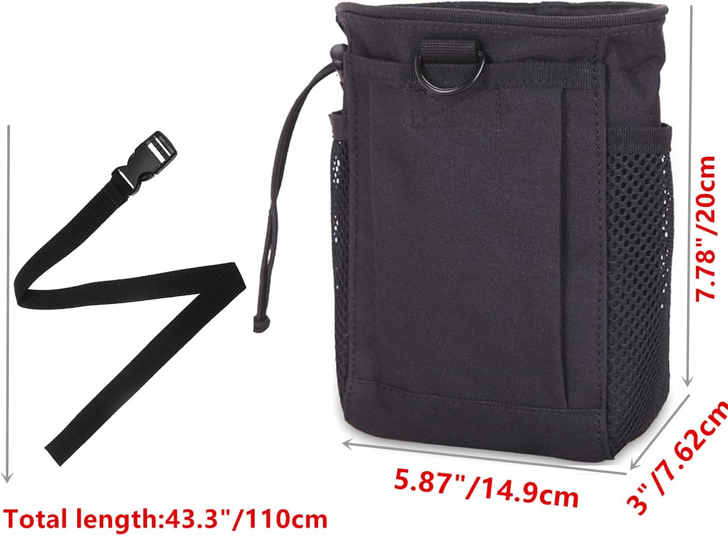Rock Climbing Chalk Bag,  Bouldering Chalk Bags with Quick-Clip Belt and 3 Pockets, Great Equipment for Rock Climbing, Gym Training, Gymnastics, Weightlifting