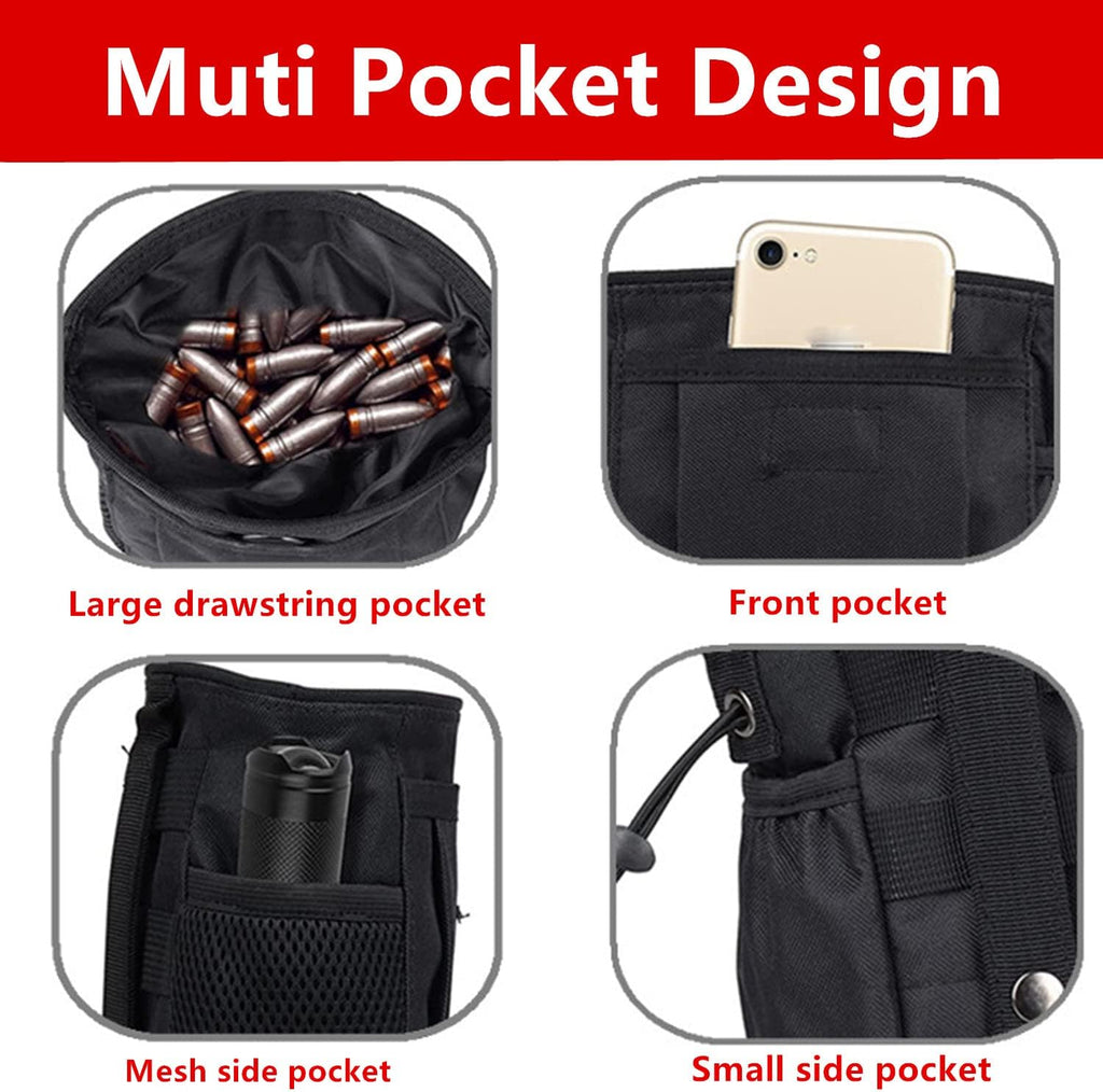 Rock Climbing Chalk Bag,  Bouldering Chalk Bags with Quick-Clip Belt and 3 Pockets, Great Equipment for Rock Climbing, Gym Training, Gymnastics, Weightlifting