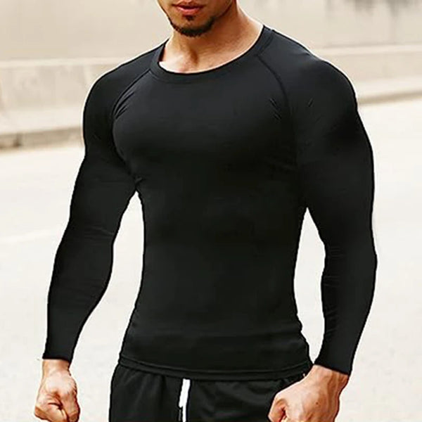 PrimeBuild™ Men's Long Sleeve Performance Shirt – Quick-Dry Athletic Training Top