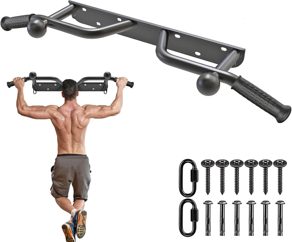 Heavy Duty Wall Mounted Doorway Pull up Bar, Multifunctional Chin up Bar, Portable Fitness Door Bar, Body Workout Home Gym System