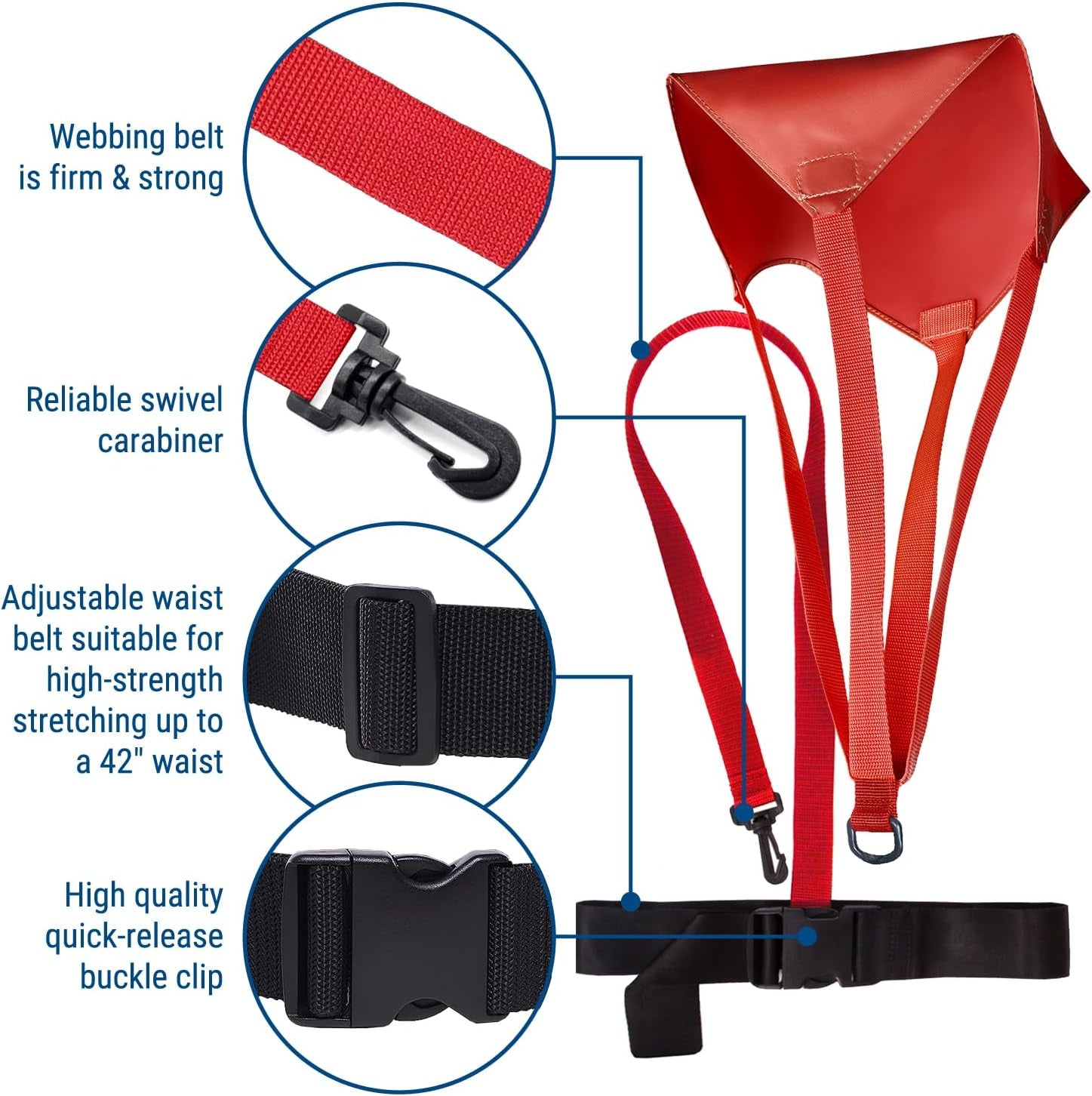 Swim Parachute - Resistance Training Equipment with Swimming Tempo Trainers