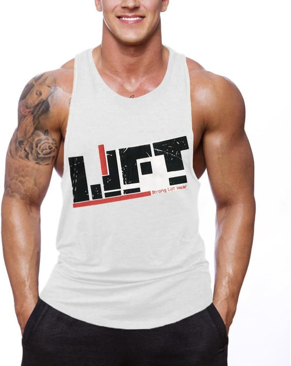 PrimeBuild™ Men's Bodybuilding Stringer Tank – Muscle Cut Gym Training Vest