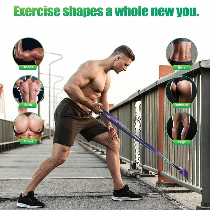Pull up Resistance Bands 4 Levels Heavy-Duty Exercise Bands for Muscle Training Yoga Calisthenics Fitness Workouts Unisex