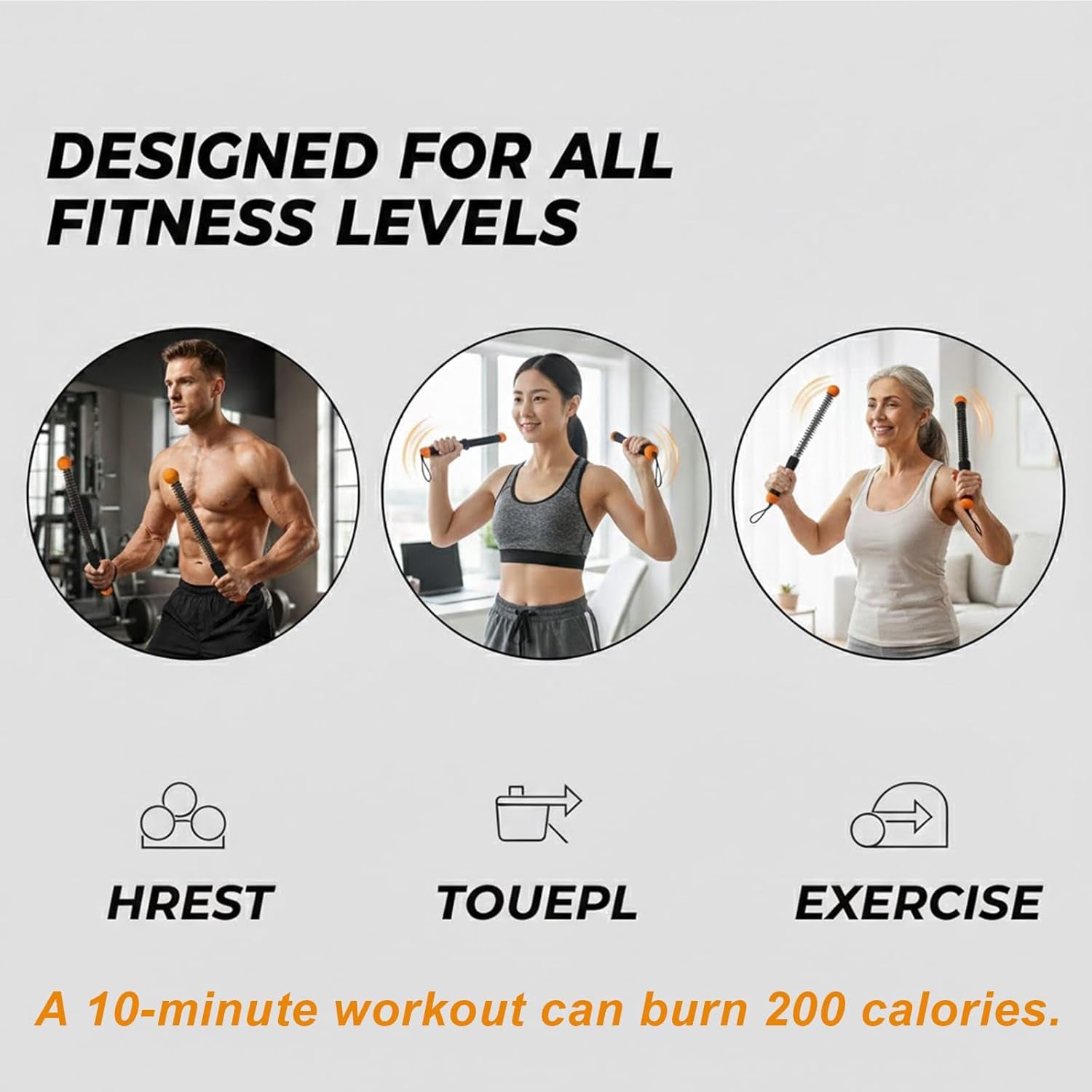 Weighted Ropeless Battle Ropes (2-Pack),Portable Cordless Battle Ropes for Home Gym,Arm Exerciser Rope,Workout Rope for Strength Building,Low-Impact Aerobic Training and HIIT for Fitness Enthusiasts.