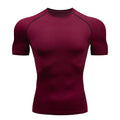Men'S Compression Shirts Summer Short Sleeves Tees T-Shirt Gym Workout Fitness Running Tops Undershirts Baselayer Sportswear