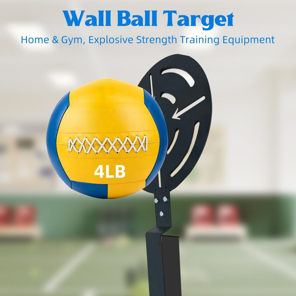 Wall Ball Target – Adjustable Rack Mountable Medicine Ball Target for Power Rack Attachments， Detachable Heavy-Duty Steel Power Rack Accessory for Home & Gym, Explosive Strength Training Equipment
