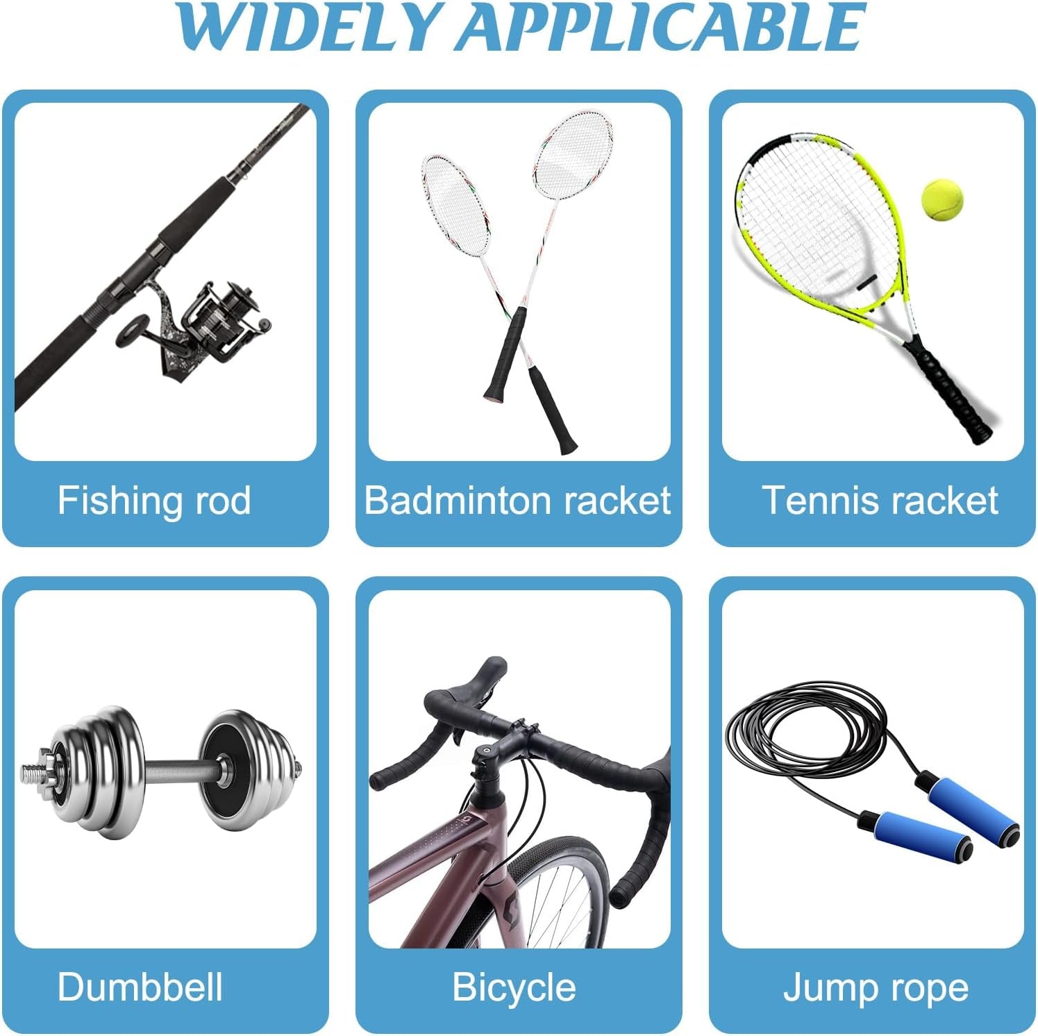 Tennis Racket Grip Tape, 30 Pack Precut Sweat Absorbent anti Slip Tennis Grip Tape - Racket Grip Tape for Tennis, Pingpong, Golf, Badminton, Improve Grip Feel