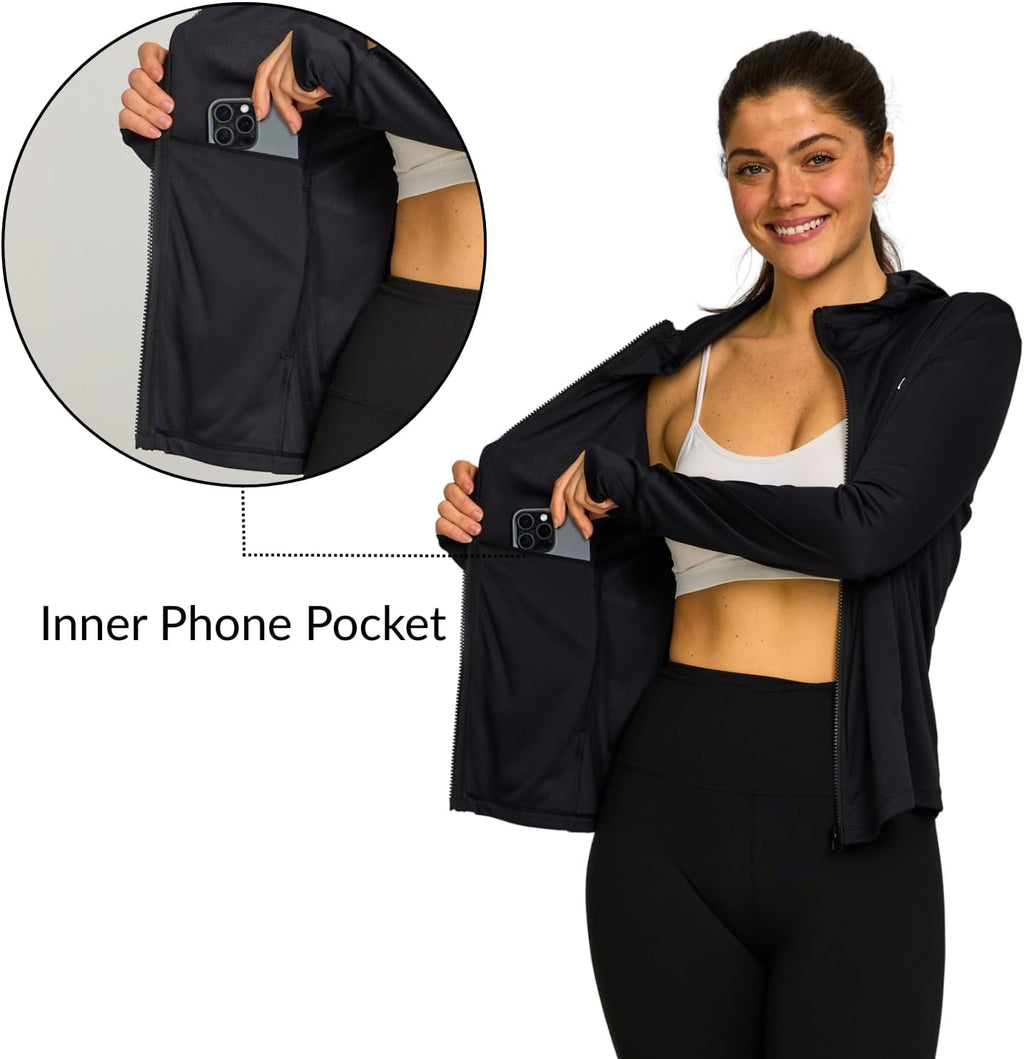 Sun Protection Lightweight Jacket Women - Sun Hoodie SPF 50+ UV Shirt Quick Dry Long Sleeve Sun Shirt Outdoor