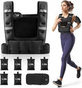Adjustable Weighted Vest Woman, 4-12Lb/10-18Lb Weight Vest with 6 Removable Weight Bags and Pocket | Weight Vest Men and Women for Walking, Running, Weight Loss, Strength Training