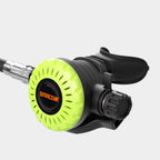 SMACO S400 second-stage regulator and mouthpiece, close-up