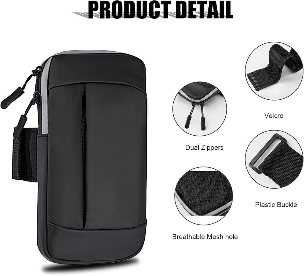 Phone Holder for Running Armband Cell Phone Holder for Iphone 17 16 16E 15 14 13 12 11 Pro Max Xs Xr X plus Galaxy Ultra Note Carrier Bag Pouch,Gym Sports Arm Bands Sleeve Fit Women Men Kids