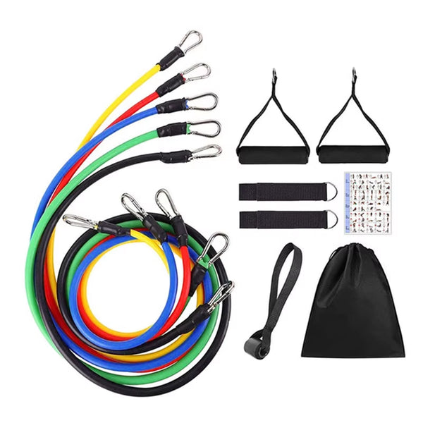 PrimeBuild™ Resistance Bands Set – Complete Home Gym Training Kit (11 PCS)