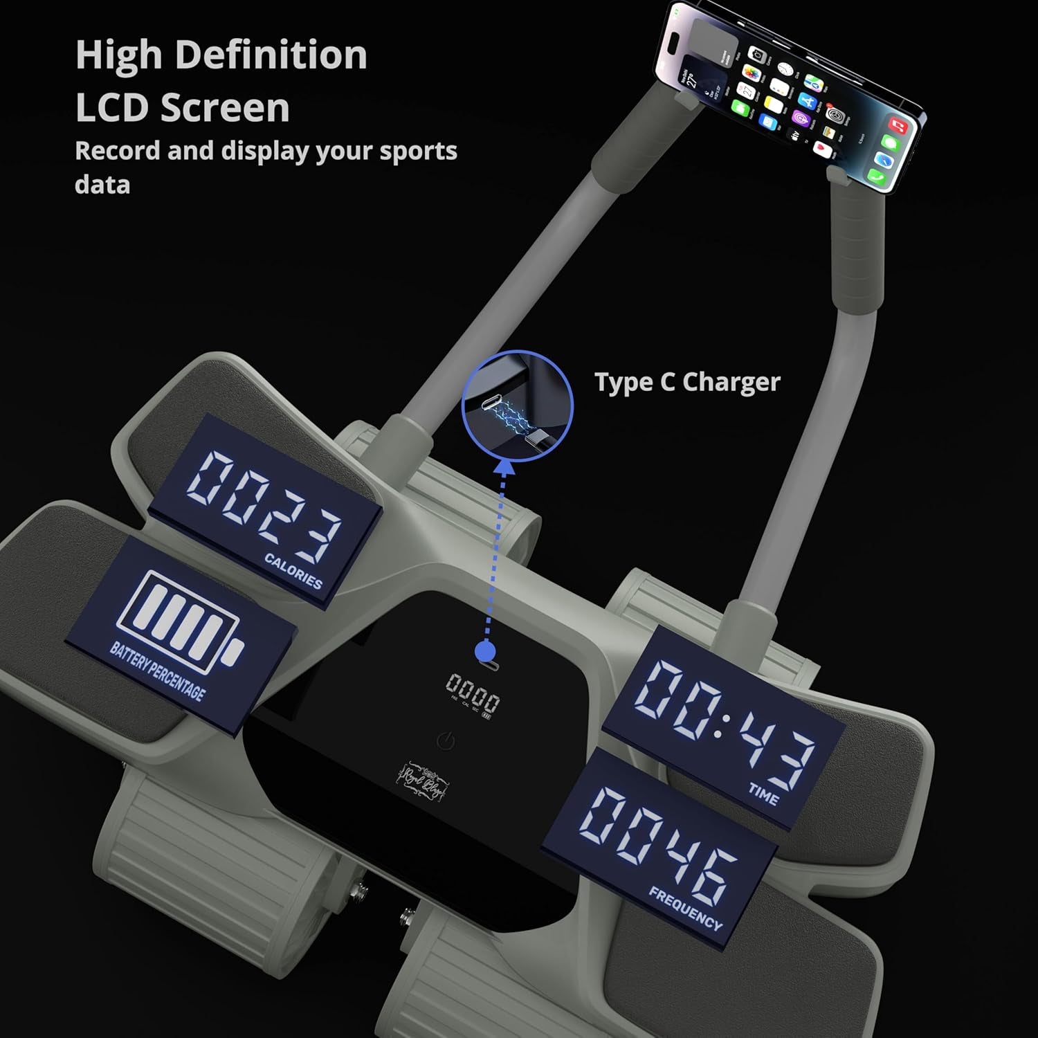 2026 New 4-Wheel Abdominal Roller with Elbow Support : Latest Upgraded High-Performance Exercise Machine with Automatic Rebound, Multi- Layered Anti-Slip Design with Built-In Workout Tracker