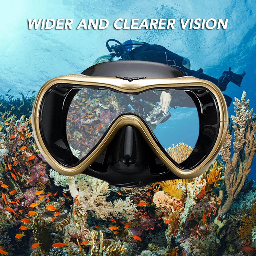 Leakproof Snorkel Set Anti-Fog Swimming Snorkeling Goggles Glasses with Dry Snorkel Tube for Snorkeling Swimming Scuba Diving