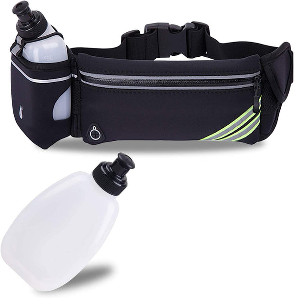 PrimeBuild™ Hydration Running Belt – Waterproof Waist Pack with Bottle Holder
