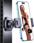 Magnetic Phone Holder for Gym【Strong Magnets】 Tripod Mount Ring Gym Magnetic Phone Holder Attach to Metal Surface, Gym Accessories for Mothers Gift Essentials for All Smartphones 4.7-7"
