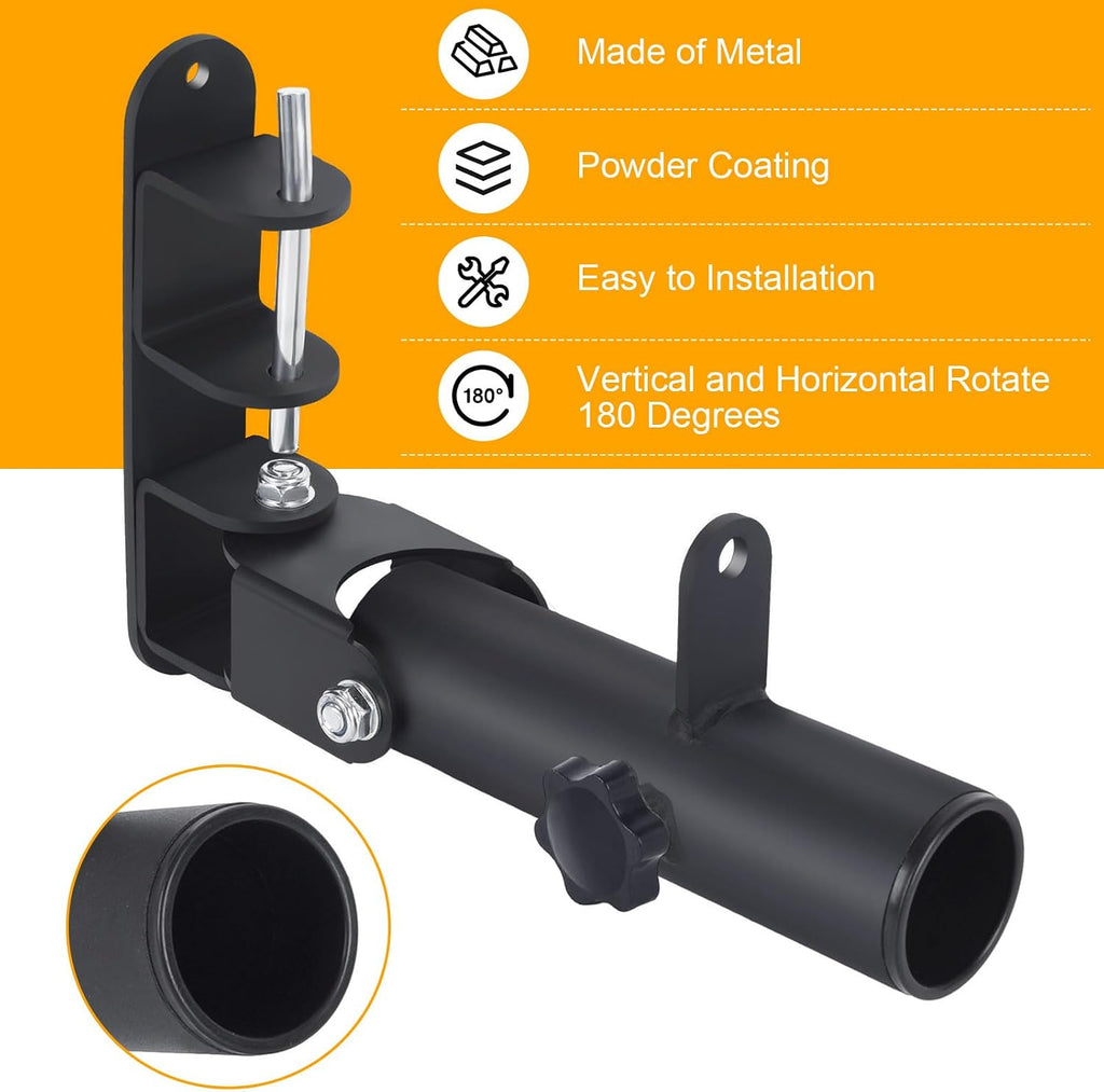 Wall Mounted Landmine Attachment for 1" Standard and 2" Olympic Bars | Wall Mount T Bar for 1" Standard Bar and 2" Olympic Bars, Steel T Bar Row Platform for Home Gym Strength Workouts