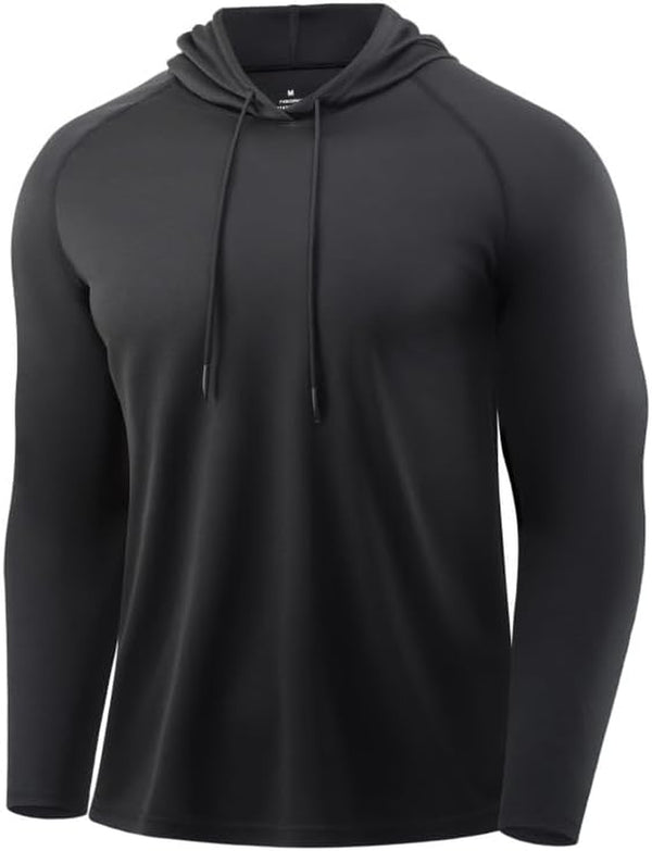 PrimeBuild™ Men's Performance Hooded Training Shirt – Quick-Dry Long Sleeve Hoodie