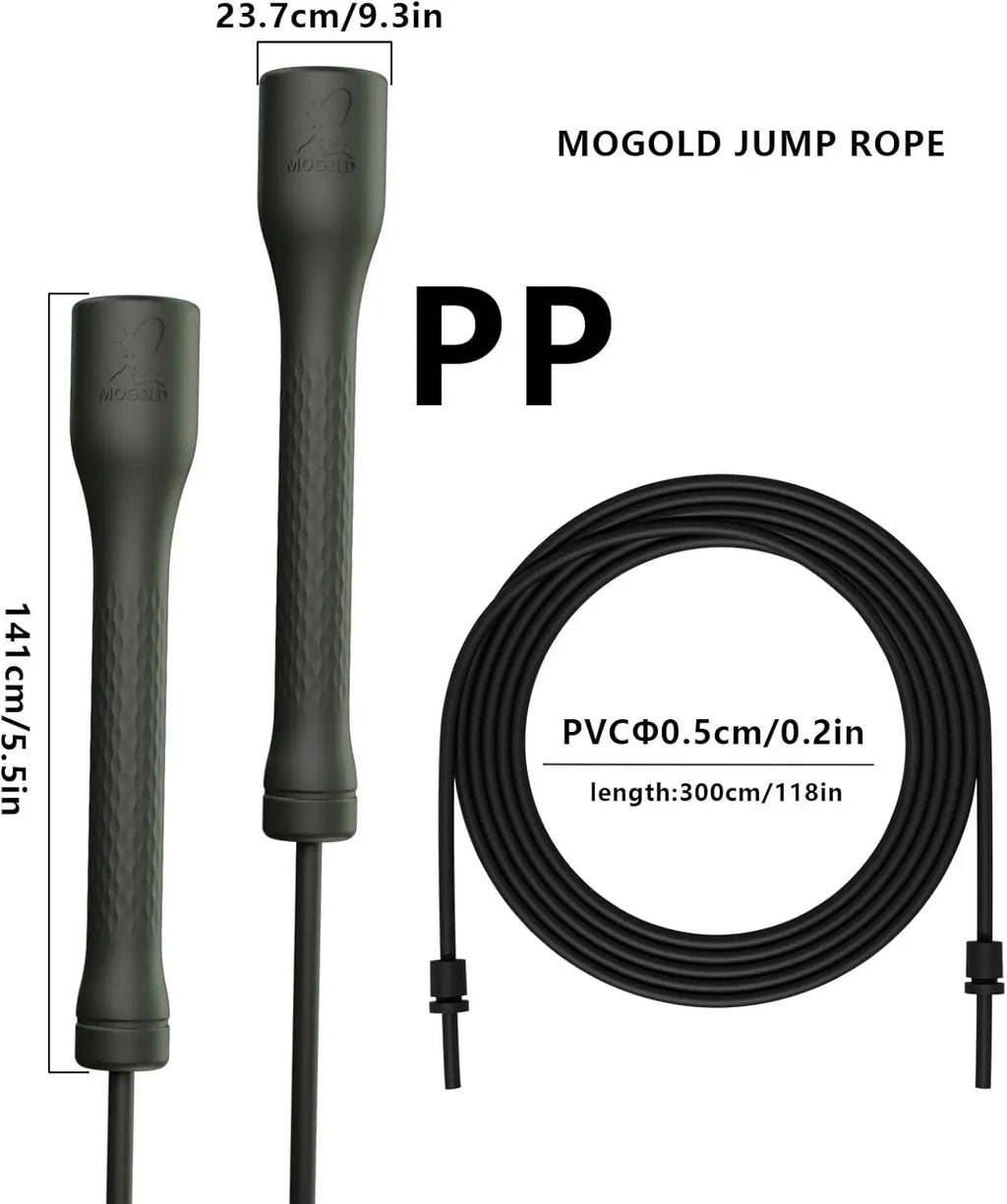 5Mm PVC Adjustable Jump Rope with Shatterproof Handles for Fitness, Cardio, Boxing - Ideal for Beginners & Advanced Athletes