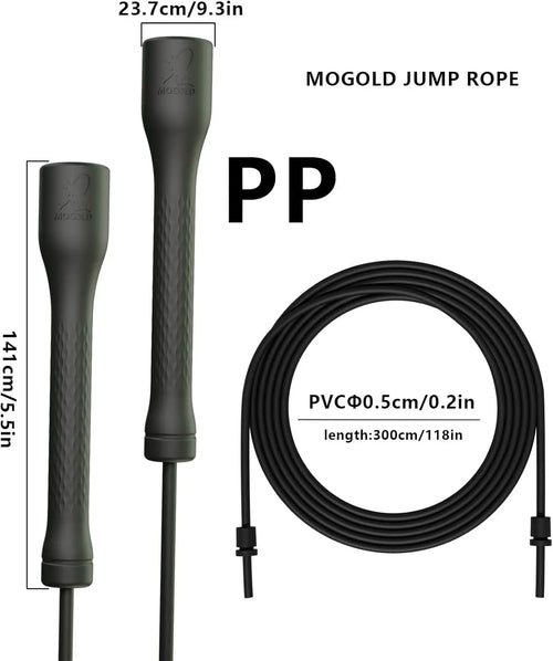 5Mm PVC Adjustable Jump Rope with Shatterproof Handles for Fitness, Cardio, Boxing - Ideal for Beginners & Advanced Athletes