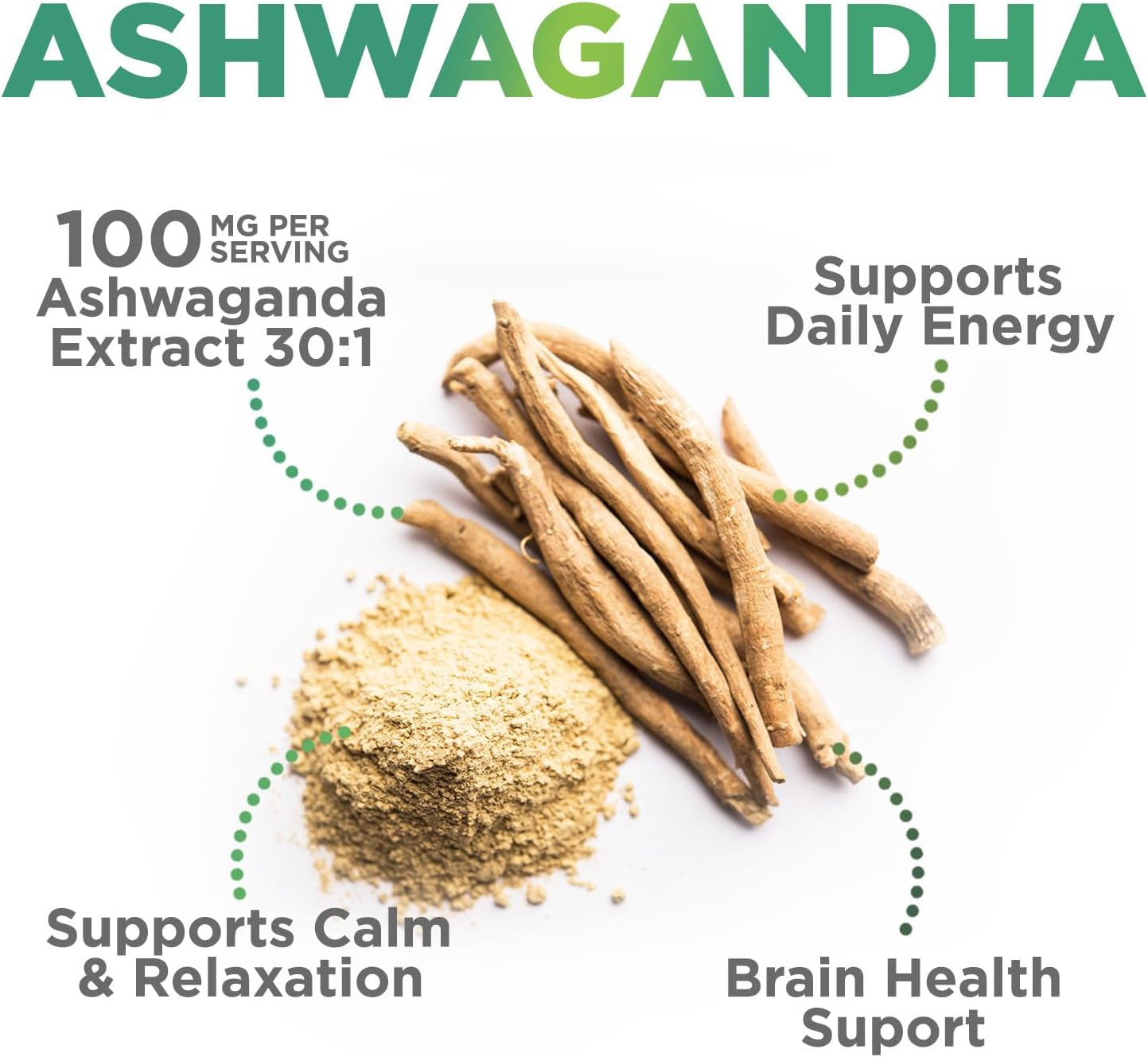 Ashwagandha Gummies - Advanced Ashwagandha Gummy Formula for Daily Use - Natural Antioxidant Support & Brain Health Support - Natural Calm, Relaxation, & Immune Support - Berry Flavor - 60 Gummies