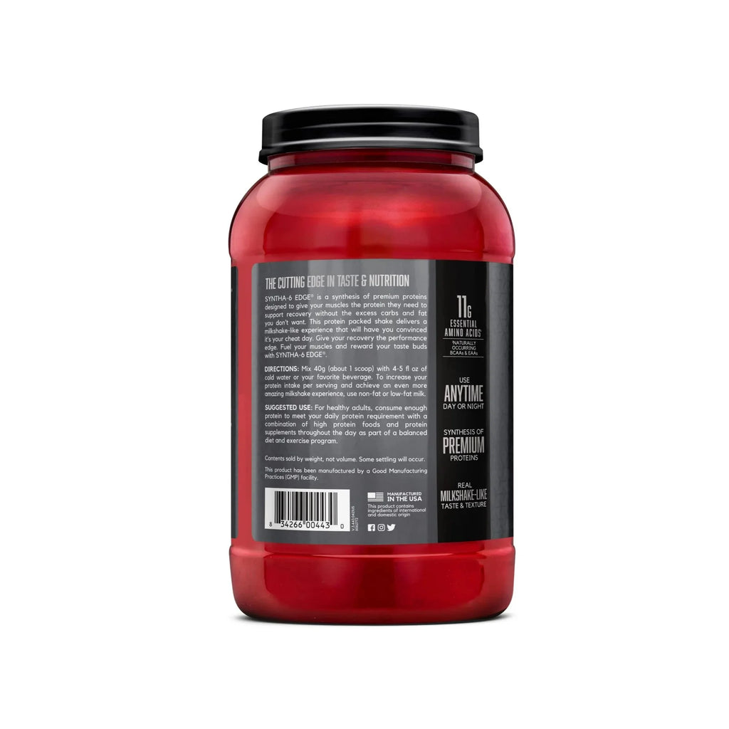 SYNTHA-6 Edge Protein Powder, Chocolate Protein Powder with Hydrolyzed Whey, Micellar Casein, Milk Protein Isolate, Low Sugar, 24G Protein, Chocolate Milkshake, 28 Servings