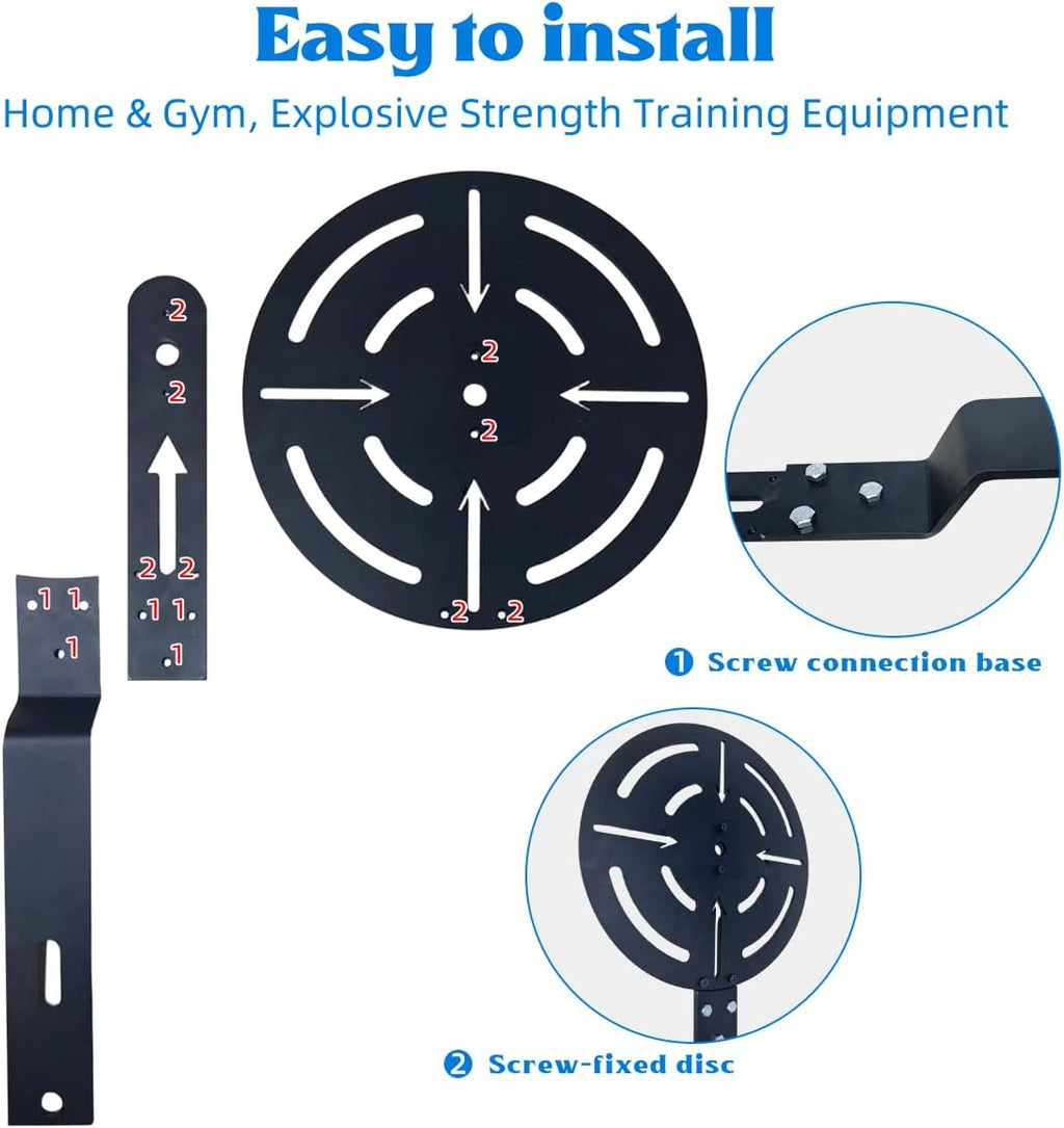 Wall Ball Target – Adjustable Rack Mountable Medicine Ball Target for Power Rack Attachments， Detachable Heavy-Duty Steel Power Rack Accessory for Home & Gym, Explosive Strength Training Equipment