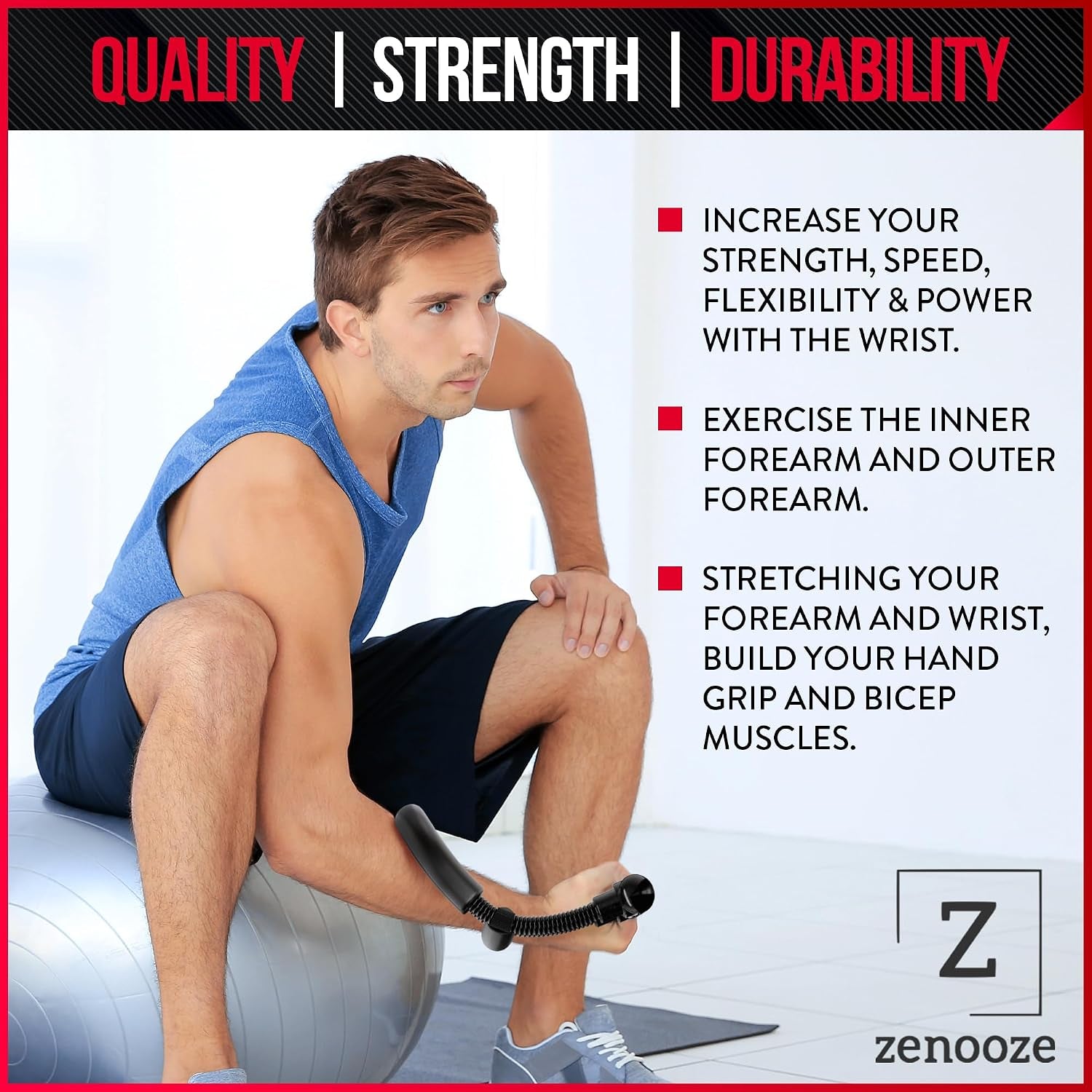 Wrist Strengthener - Adjustable Wrist Exerciser Strengthener, Enhance Your Grip with Wrist and Forearm Strengthener, Wrist Trainer Designed for Anyone Seeking to Improve Their Grip Strength