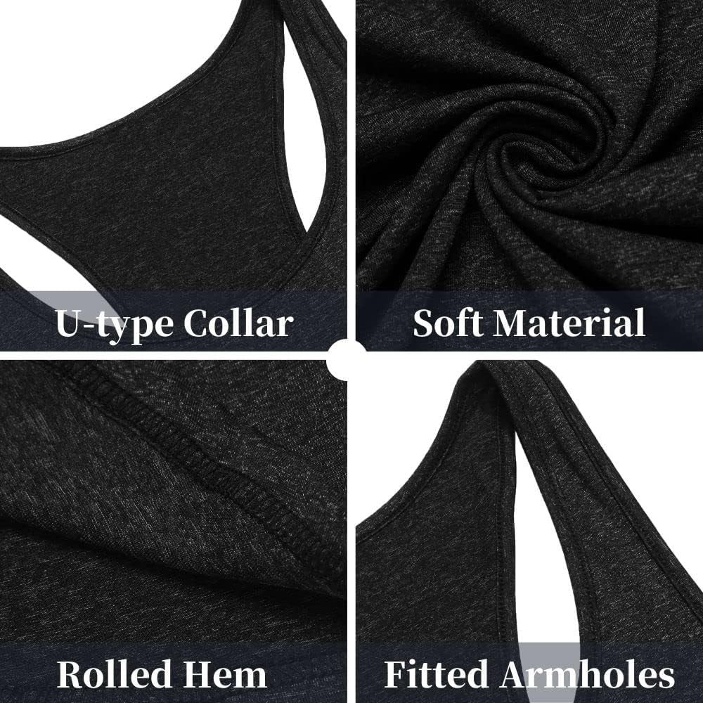 Men'S 3 Pack Gym Tank Tops Y-Back Workout Muscle Tee Training Bodybuilding Fitness Sleeveless T Shirts