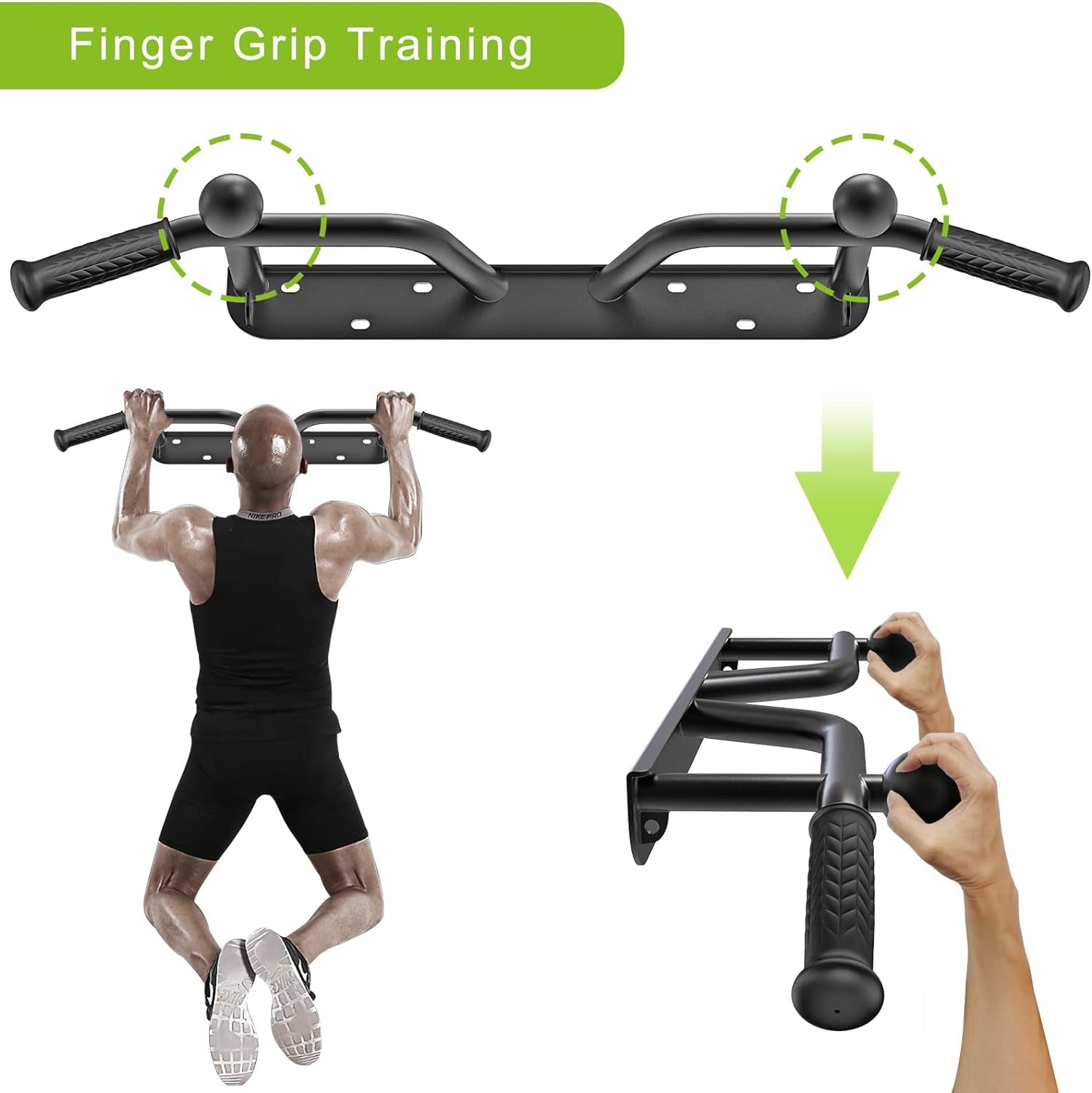 Heavy Duty Wall Mounted Doorway Pull up Bar, Multifunctional Chin up Bar, Portable Fitness Door Bar, Body Workout Home Gym System