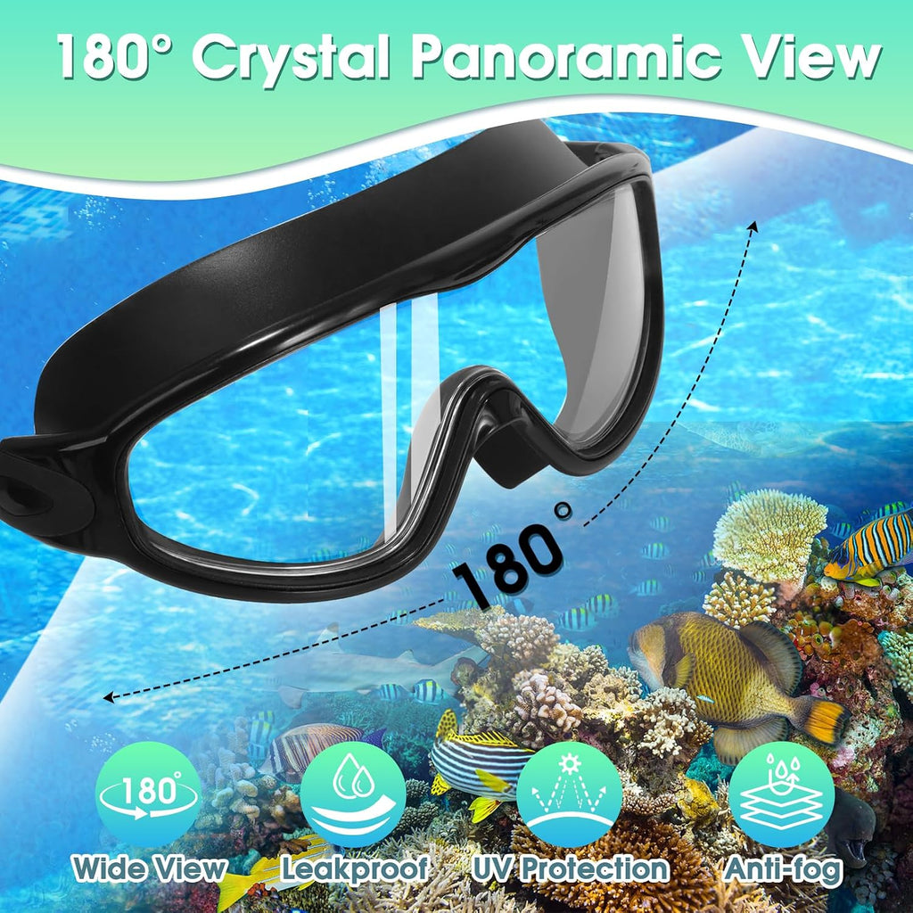 2 Pack Kids Swimming Goggles, Anti-Fog Swim Goggles for Toddler Girls Boys 3-15