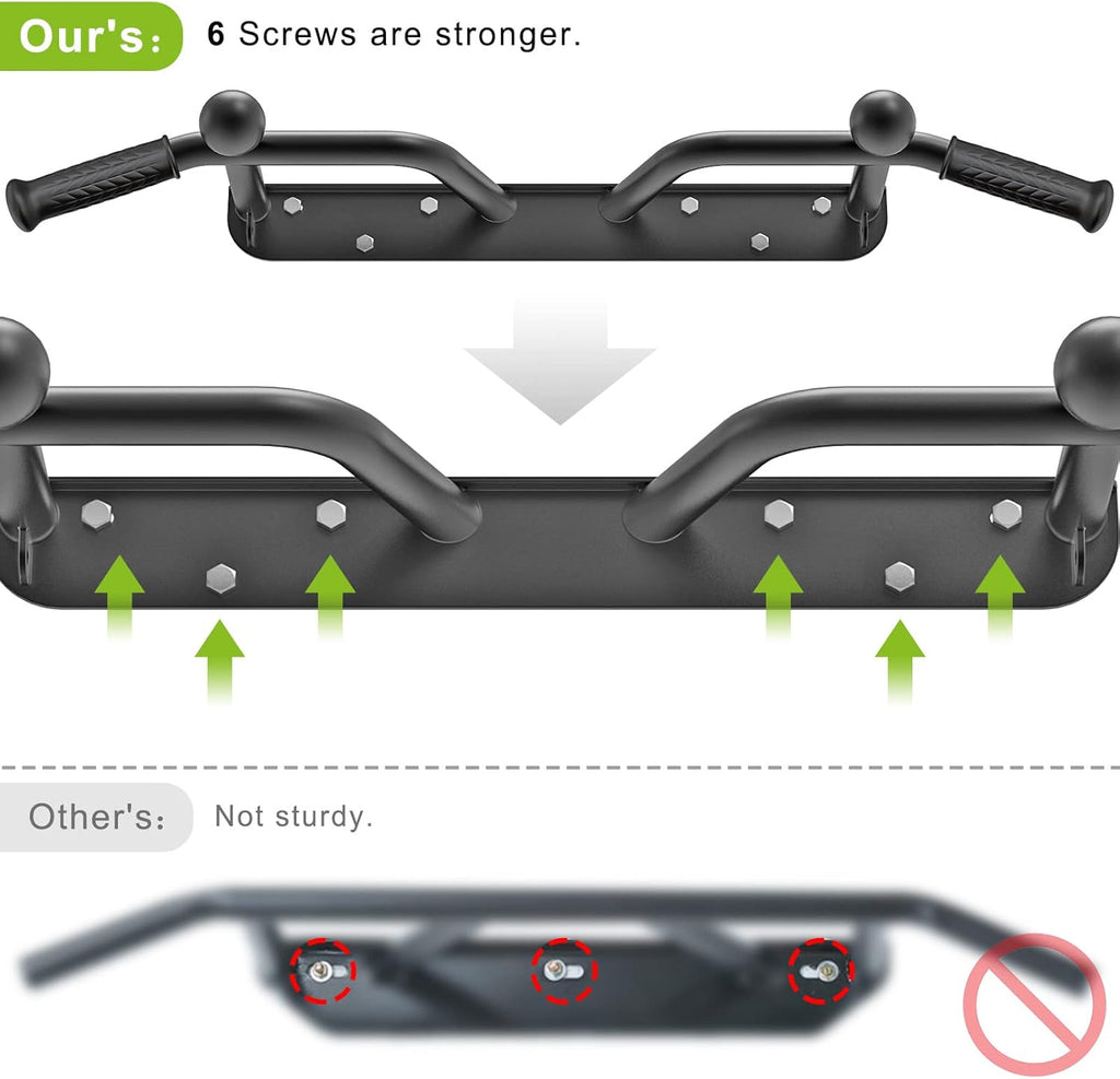 Heavy Duty Wall Mounted Doorway Pull up Bar, Multifunctional Chin up Bar, Portable Fitness Door Bar, Body Workout Home Gym System