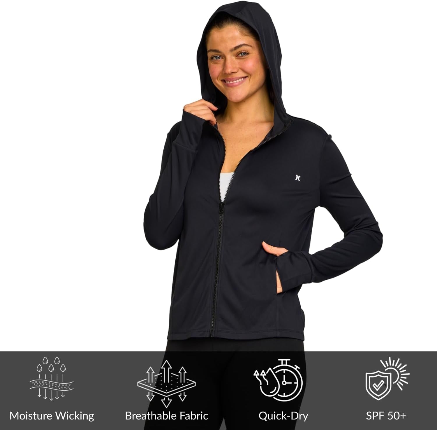Sun Protection Lightweight Jacket Women - Sun Hoodie SPF 50+ UV Shirt Quick Dry Long Sleeve Sun Shirt Outdoor