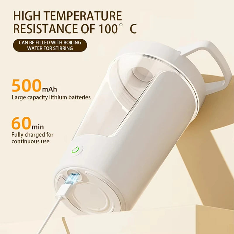 450Ml USB Charging Electric Shaker Cup Portable Protein Mixer Bottle for Meal Replacement Shake Gym Sports Water Bottle
