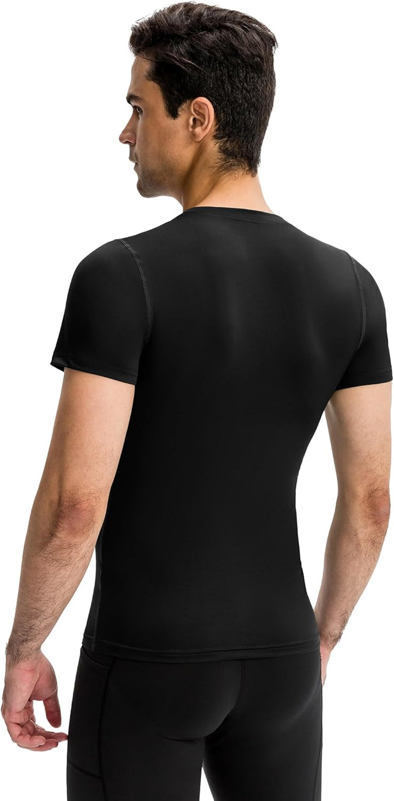Men'S Compression Shirt Short Sleeve Cool Dry Workout Athletic T-Shirts Sports Undershirt Performance Compression Tops