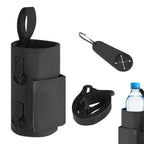Magnetic Gym Bottle Holder in Black – full set, plus the bag holding a water bottle