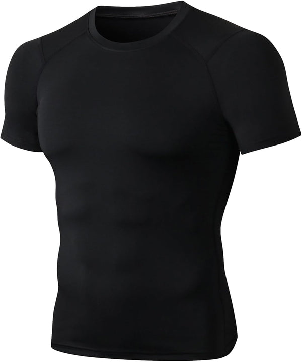 PrimeBuild™ Men's Compression Performance Shirt – Short Sleeve Athletic Training Top