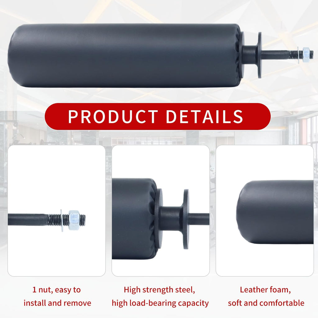 Single Leg Squat Roller/Nordic Hamstring Curl for Squat Rack Power Rack Attachments, Bulgarian Split Squat for Workout Esquipment Home Gym Accessories