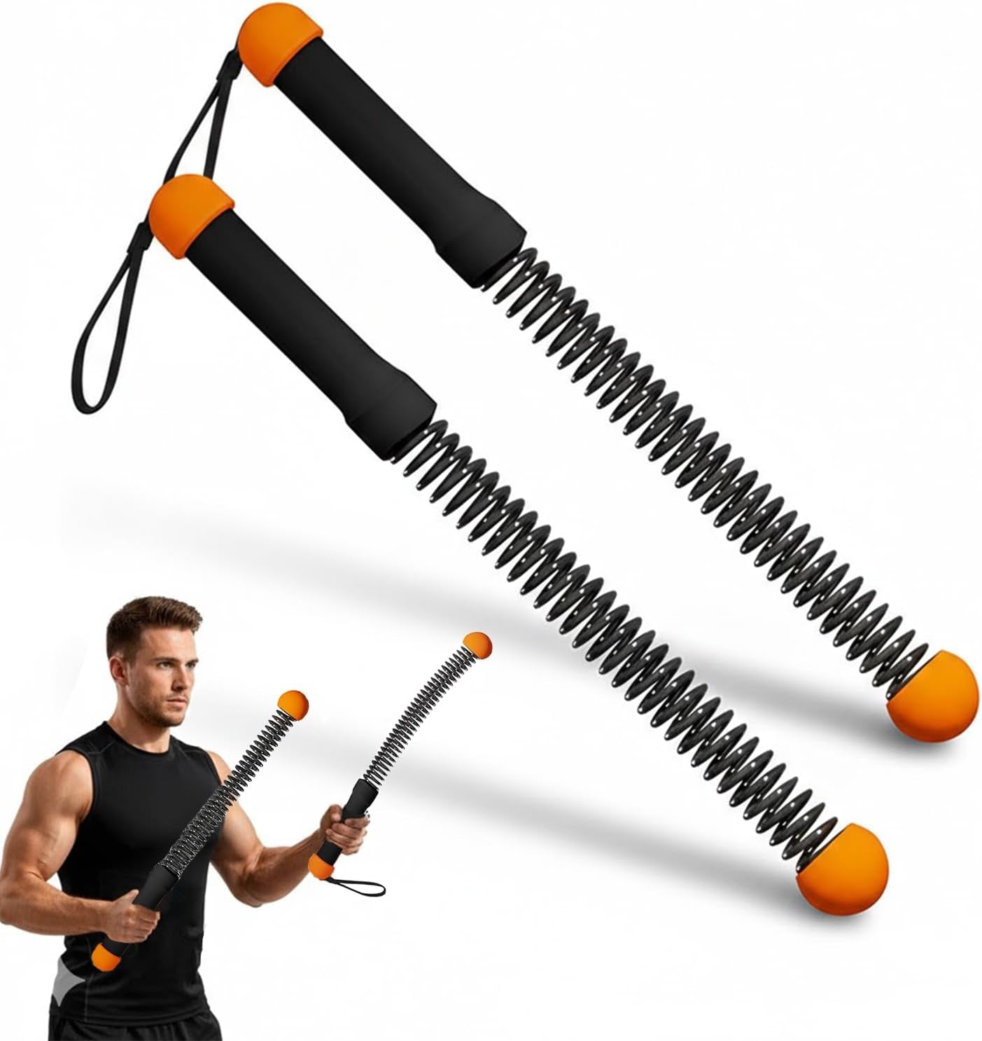Weighted Ropeless Battle Ropes (2-Pack),Portable Cordless Battle Ropes for Home Gym,Arm Exerciser Rope,Workout Rope for Strength Building,Low-Impact Aerobic Training and HIIT for Fitness Enthusiasts.