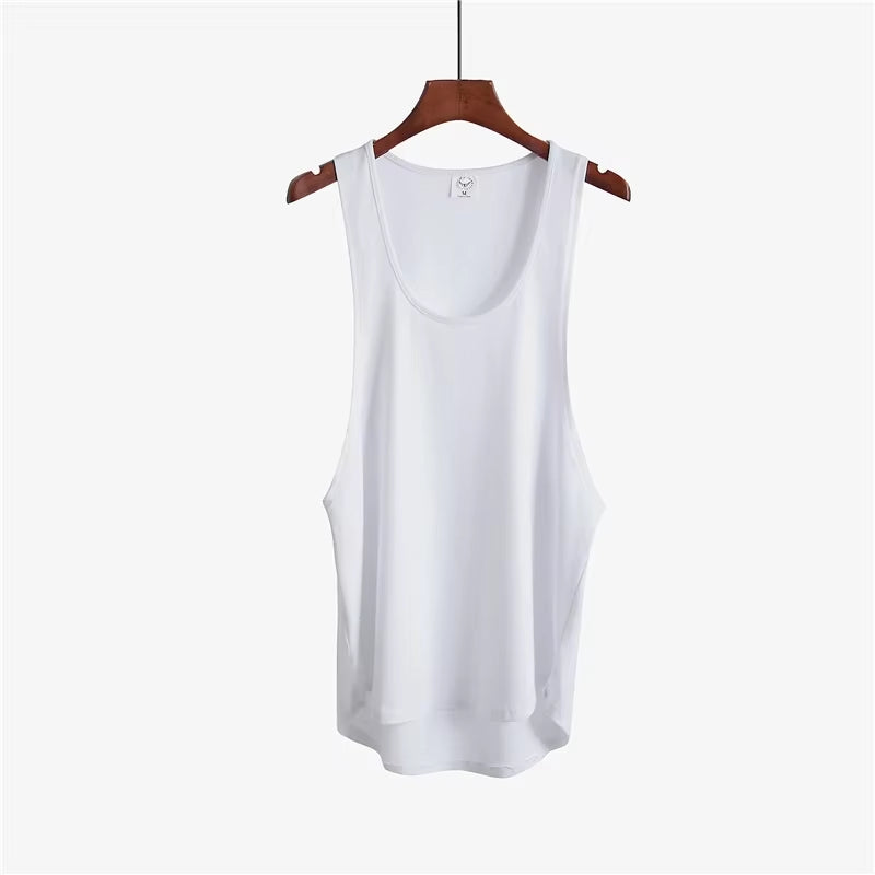 Fitness Clothing Blank Sleeveless Shirt Mens Gym Stringer Tank Top Bodybuilding Tanktop Men Sportwear Undershirt Fashion Vest