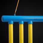 Catching Sticks Game – close-up of the blue bar, cord clip and stick slots