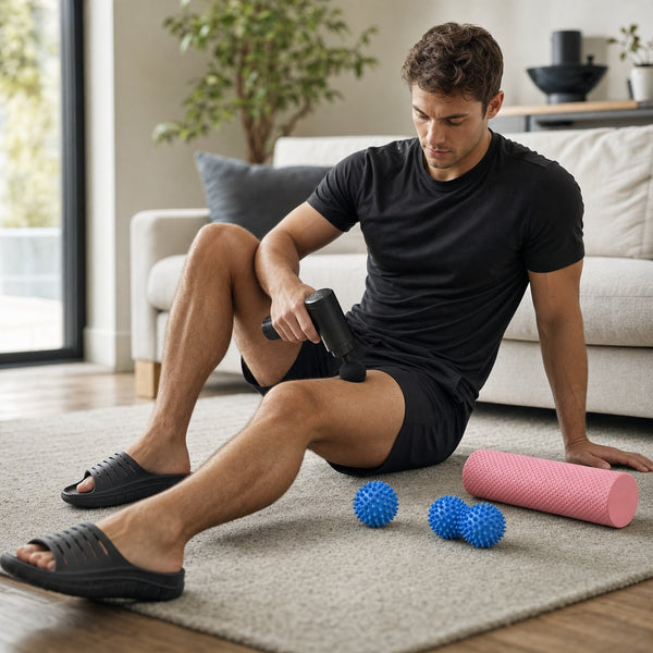 PrimeBuild™ Recovery Pro Pack – Massage Gun, Foam Roller, Massage Balls & Slides